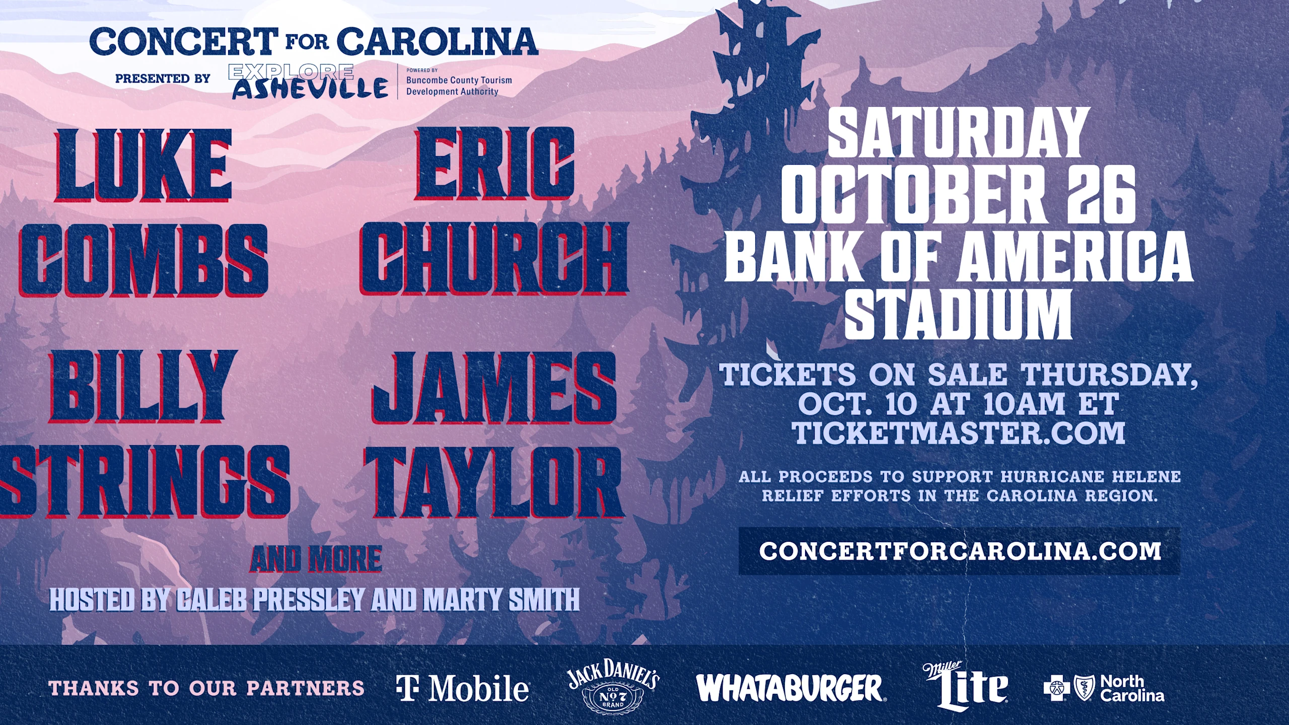 Concert for Carolina: Music Legends Unite for Hurricane Helene Relief